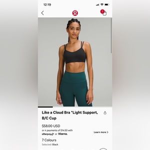 Lululemon Like a Cloud Bra